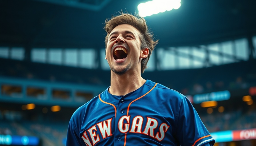Trey Yesavage celebrates strikeout in blue jersey at ALDS.