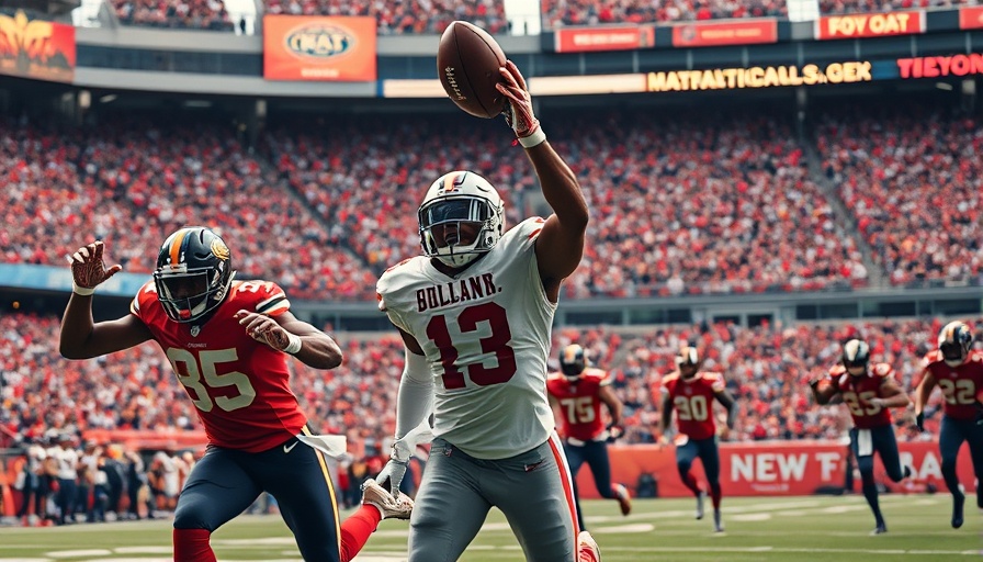 NFL players in action during 2025 season game, showcasing a key play.