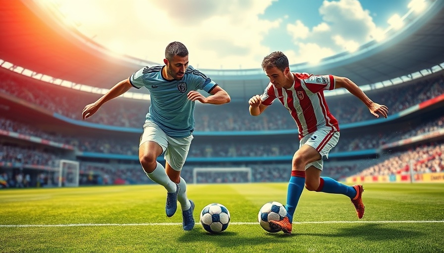 AI sports betting graphic with soccer match highlights, SEA vs POR.