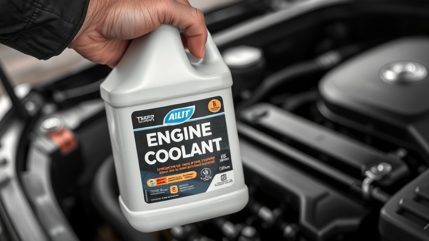 Close-up of engine coolant for car care tips on engine maintenance.