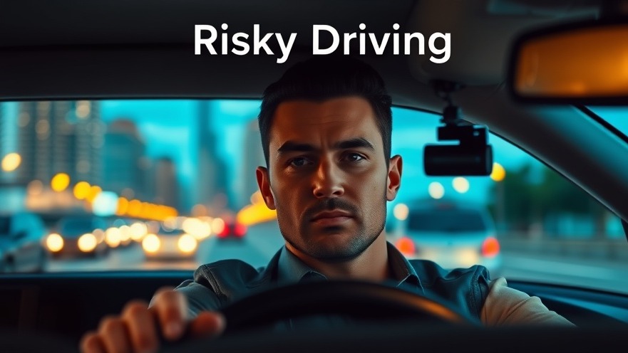 Professional driver with AI dash cam ensuring safety amidst risky driving behaviors in vibrant city.