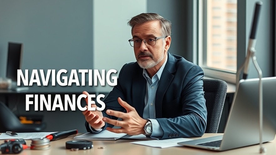 Professional advisor discusses financial management and auto repair cash flow solutions.
