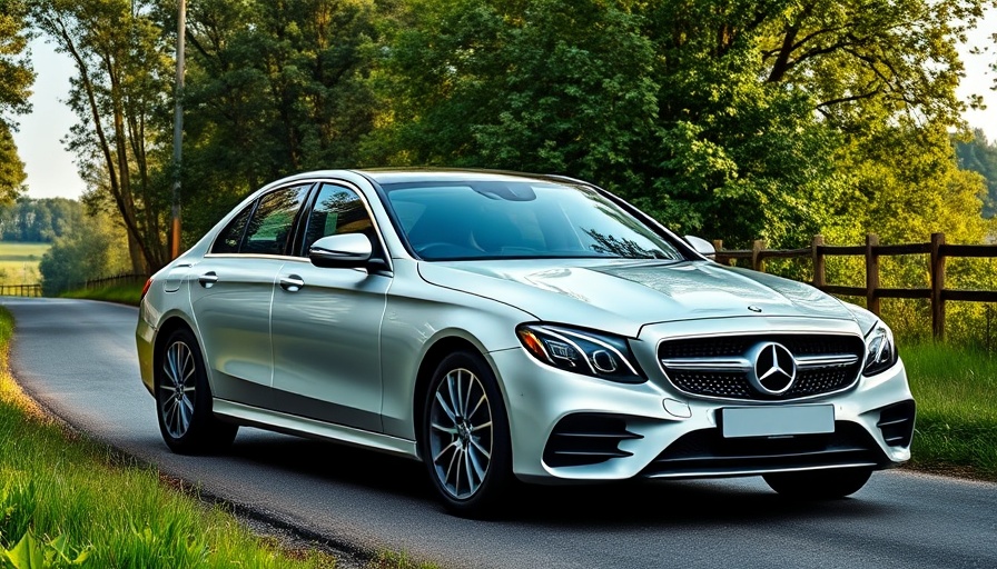 Silver Mercedes C300 displaying common problems, parked on a sunny road.