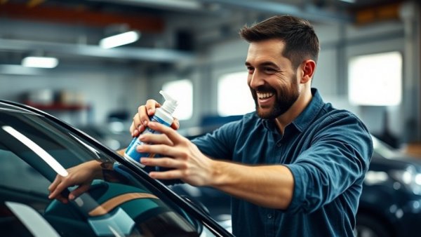 Enthusiastic man in garage gives winter protection tips for Mercedes Maybach S680.