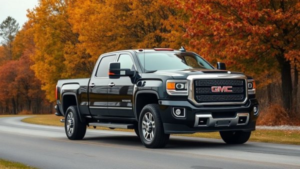 Black GMC Sierra 2500 HD on rural road highlighting problems.