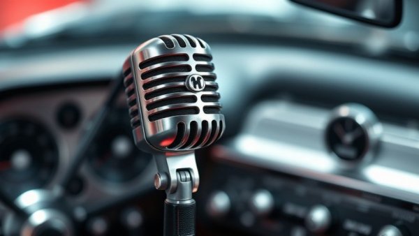 AI in phone calls for repair shops marketing concept with microphone.