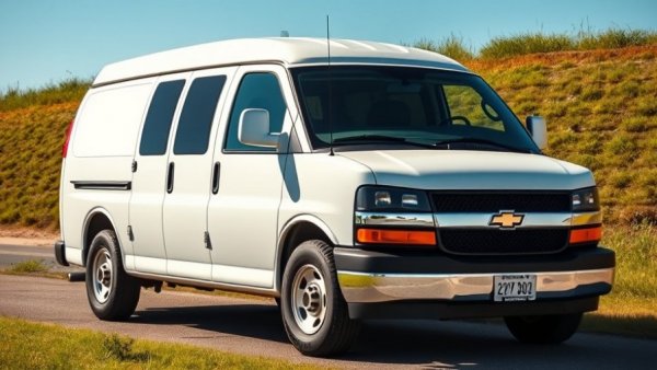 Chevrolet Express 2500 van parked outdoors with top problems text overlay.