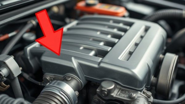 Diagnosing harsh running engine with focused car engine close-up.