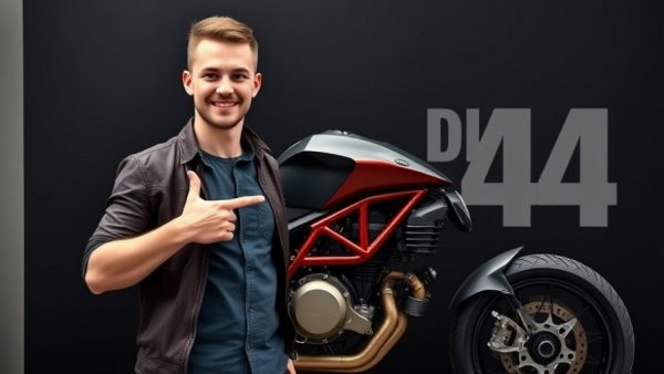 Ducati V4 engine highlighted with unique features.