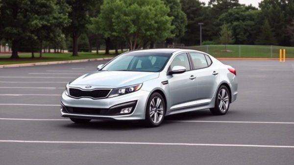 Kia Optima common problems, focusing on a 2011-2016 model in parking lot.