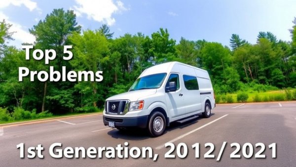 Nissan NV2500 parked with text about problems