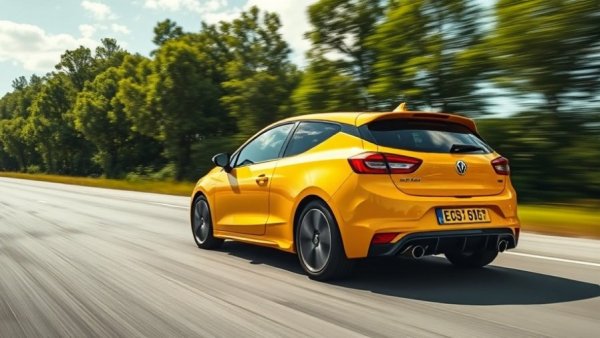DAZA Engine Swap Worth It: Yellow sports car on a highway.