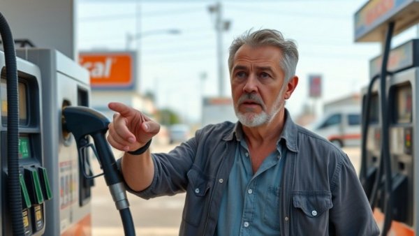 Rising Fuel Prices impact with symbolic gas pump transformation.