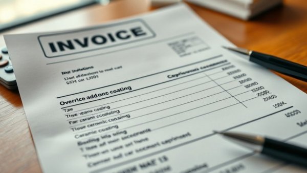 Car dealership invoice highlighting costly add-ons like ceramic coating.