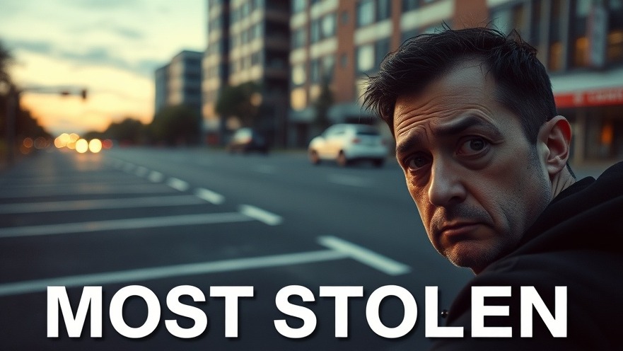 A worried car owner gazes at an empty parking spot, highlighting auto theft concerns.