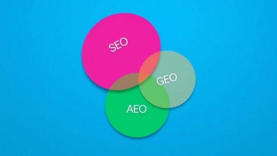 Vibrant circular diagram illustrating GEO marketing and SEO changes in digital strategies.