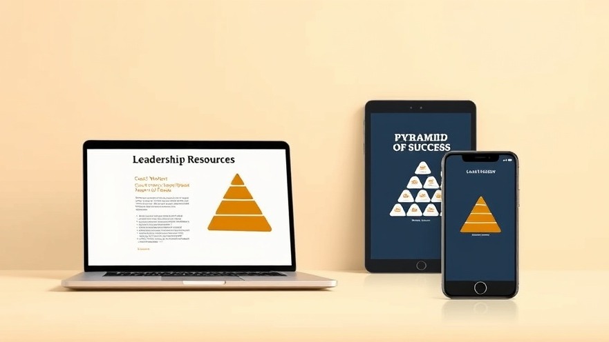 Modern devices displaying Coach Wooden's Pyramid of Success for authentic leadership.
