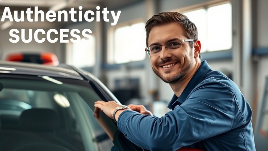 Trust in auto repair shown by a confident mechanic, enhancing customer loyalty.