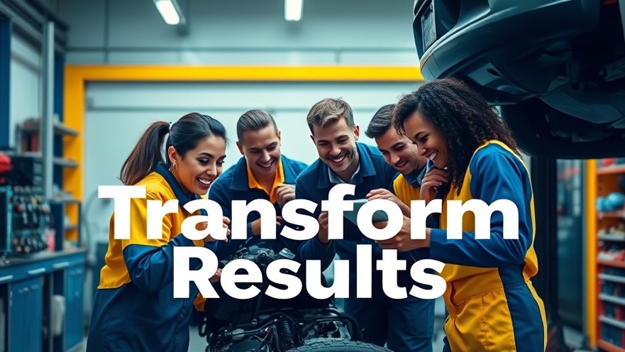 Teamwork in auto repair: employees collaborating on vehicle repair, emphasizing customer loyalty in repair shops.