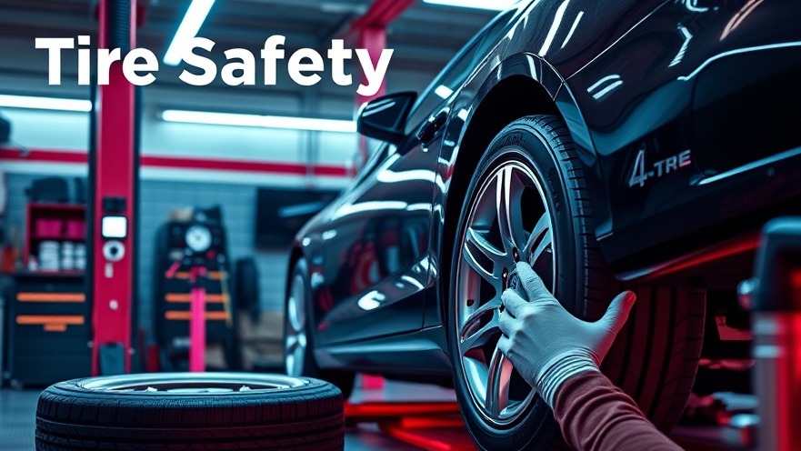 Modern mechanic's workspace focused on tire safety and maintenance.