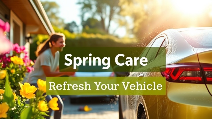 Family washing their car in spring, emphasizing vehicle maintenance and car care clinics.