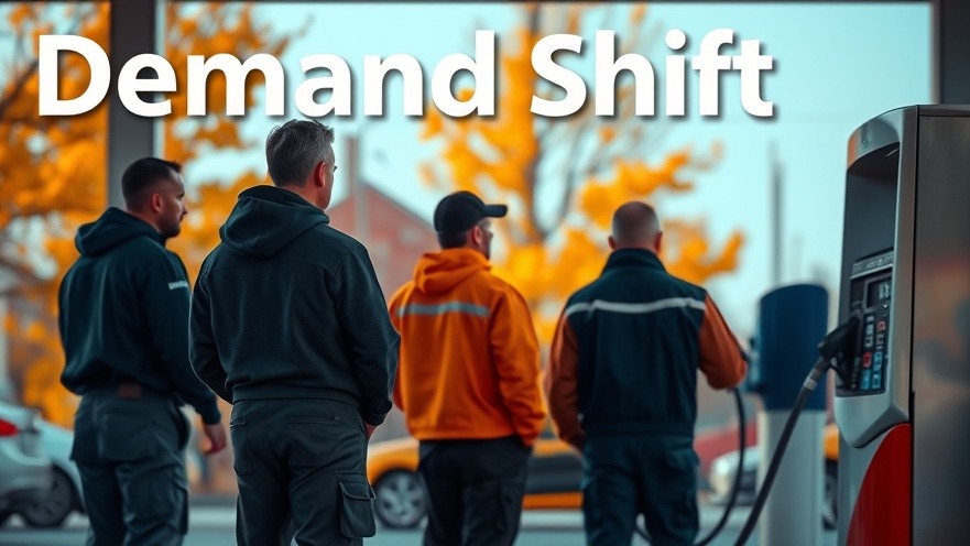 Mechanics watch a customer at a gas station, reflecting on gas prices and winter-blend gasoline.