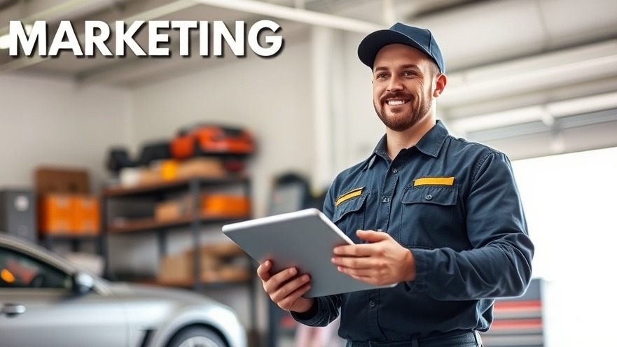 Confident shop owner using a tablet highlights customer reviews for local SEO.