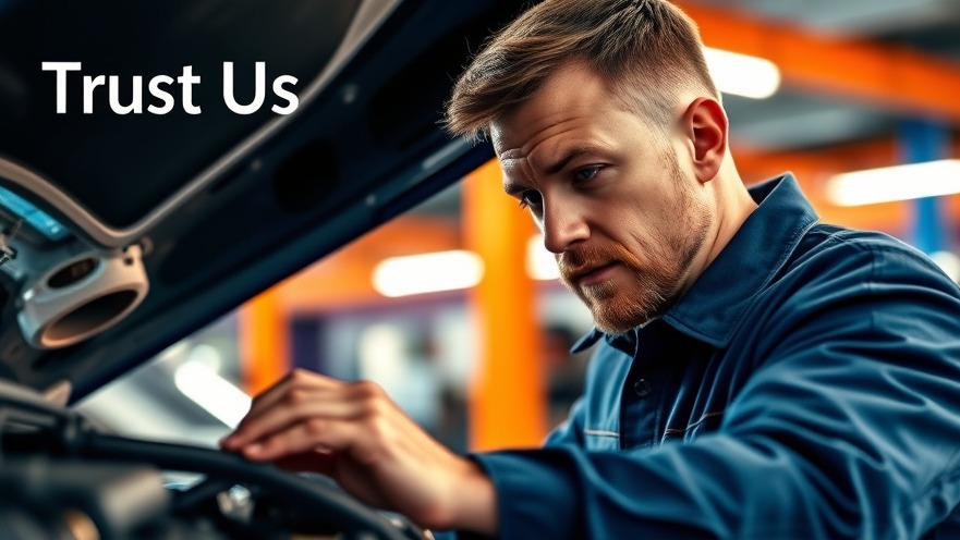 Trustworthy technicians: Skilled auto technician inspecting an engine in a modern shop.