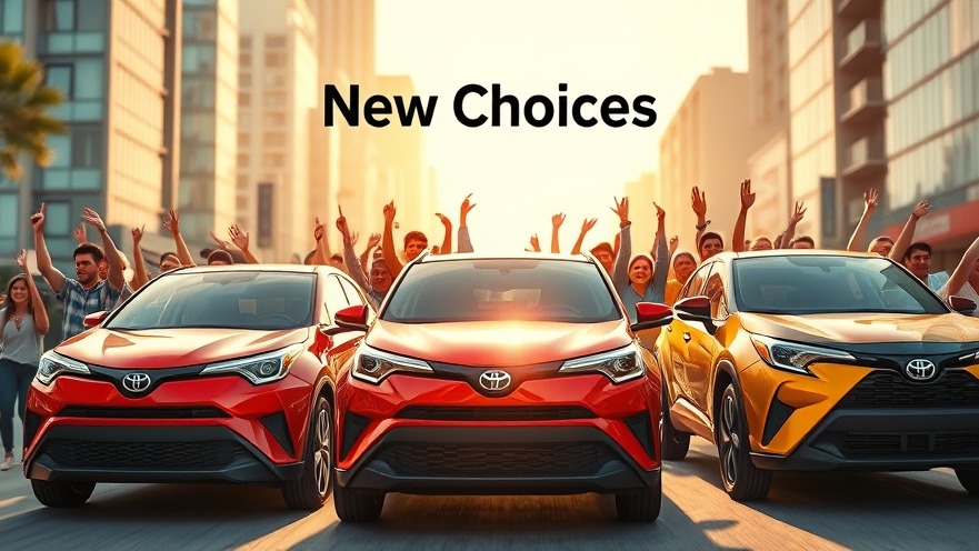 Excited crowd around 2026 Toyota Electric Crossover CHR & BZ models in vibrant city.