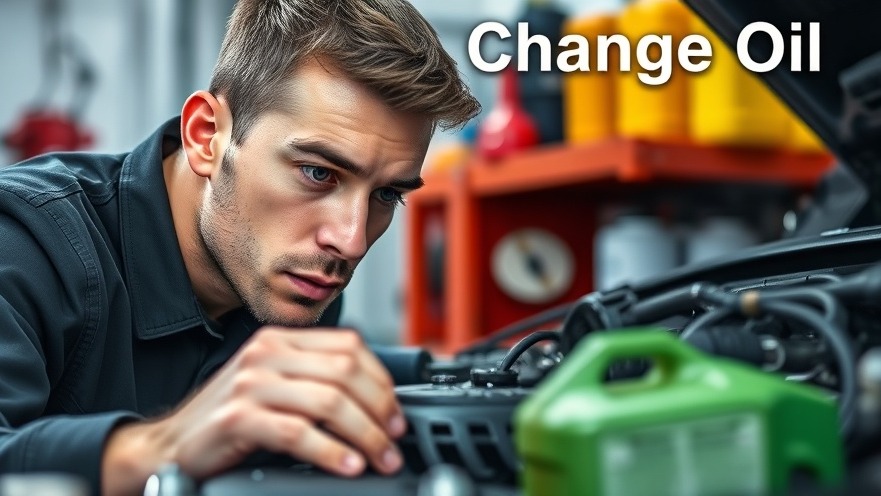 Dedicated mechanic inspecting an engine for oil change intervals in a vibrant garage.