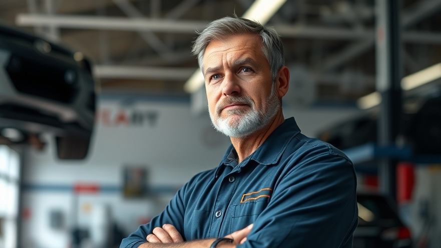 Confident auto shop owner reflects on service quality and customer retention strategies.
