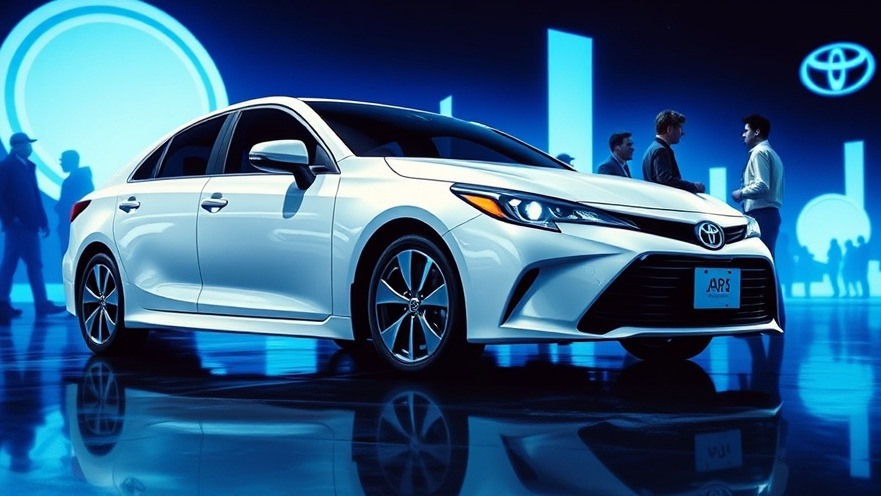 Photorealistic white Toyota sedan on blue background, highlighting automotive reliability.