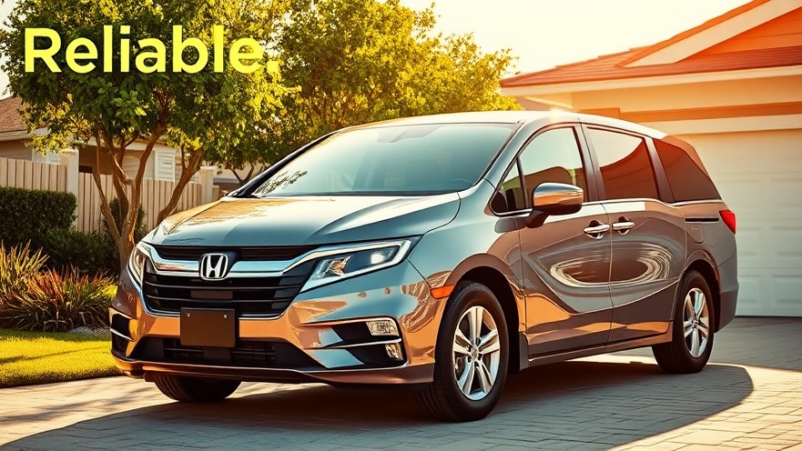 Reliable Honda Odyssey parked in a sunlit driveway for minivan comparison.
