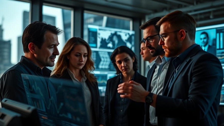 Focused team discusses partner buyout strategies in urban office setting.