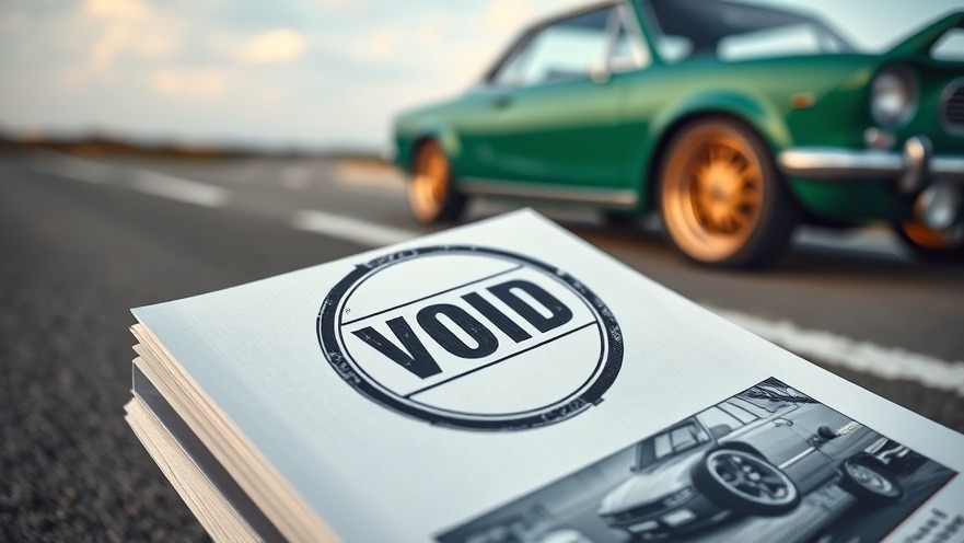 Car buyer's guide with 'VOID' stamp, highlighting 15 Car Mod Myths.
