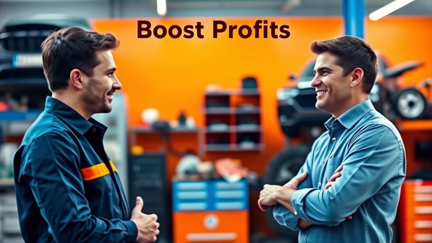 Confident service advisor improving auto repair profitability with a satisfied customer.