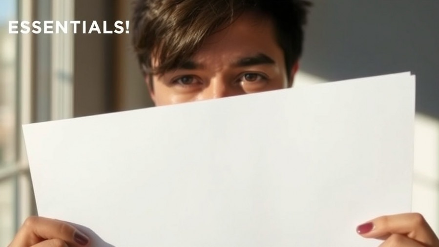 Confident person with clean background check management document, emphasizing privacy protection.