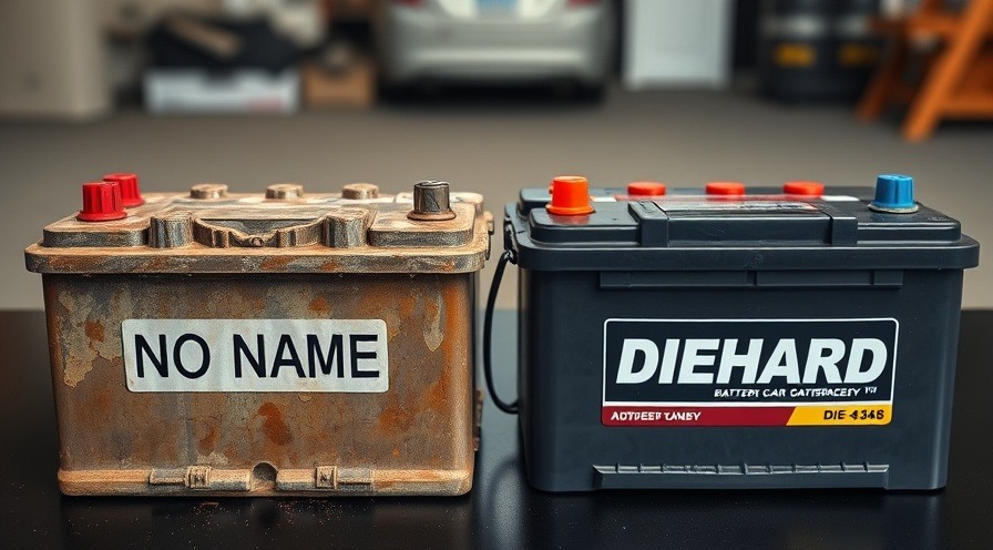 Comparison of old and new car batteries highlighting battery longevity and performance.