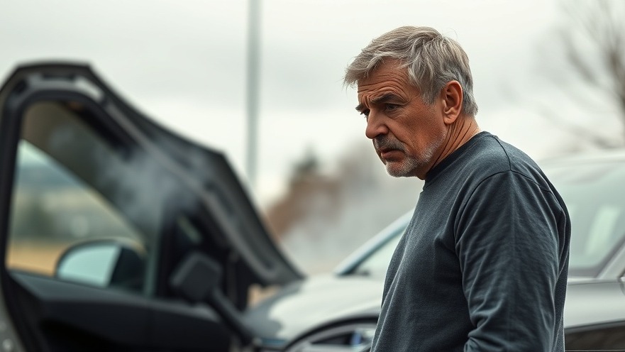 Concerned person examines electric car hood, highlighting Honda recall 1 million cars issues.