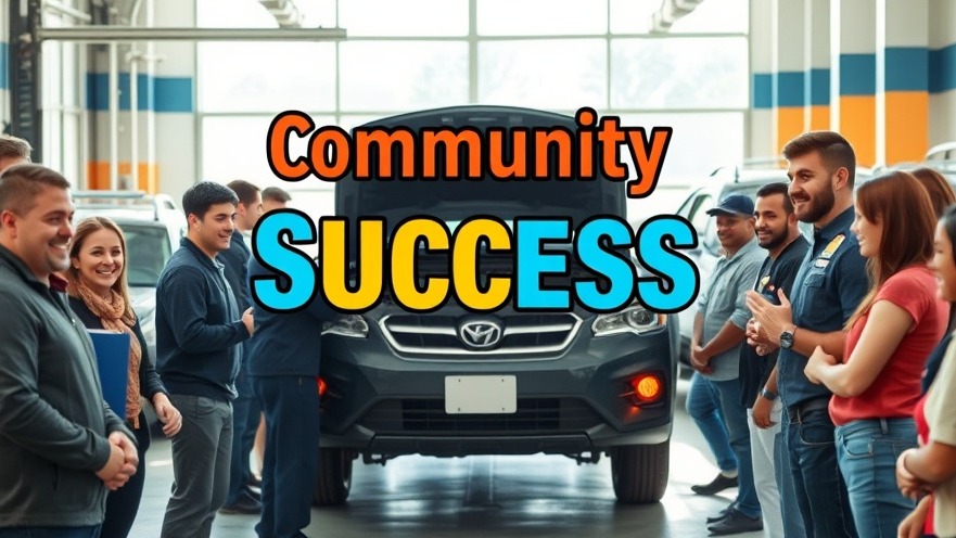 Success in automotive repair community engagement with satisfied customers and mechanics.