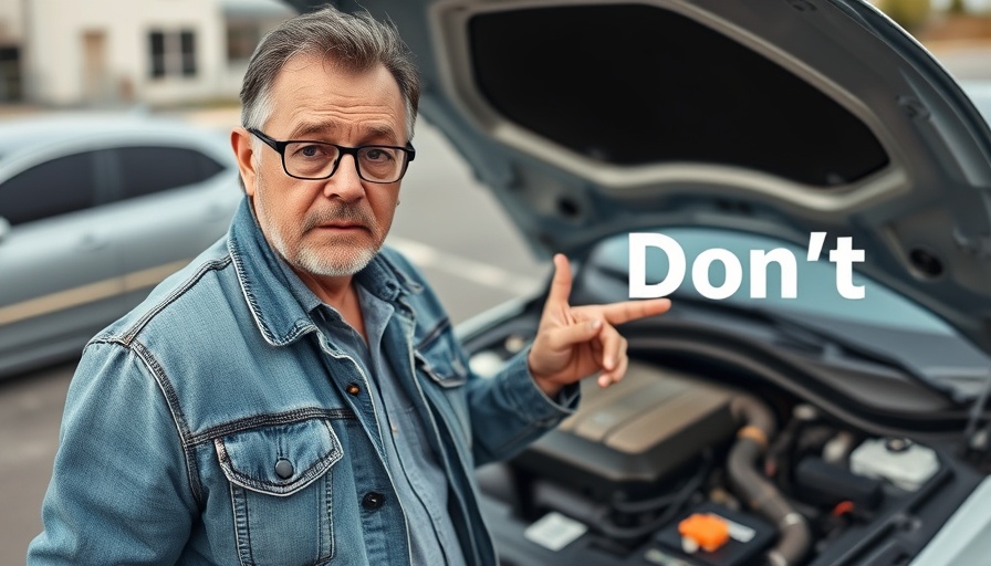 Used car buying tips cautionary advice from middle-aged man.