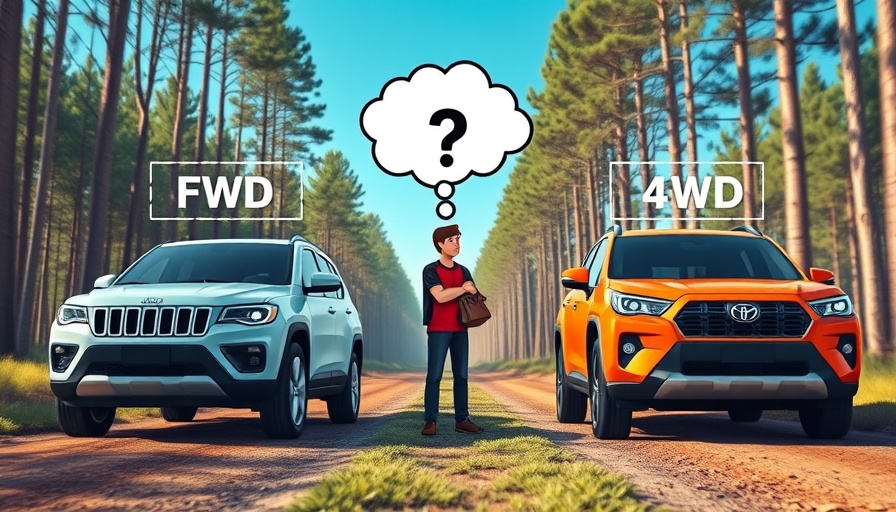 Comparing FWD, AWD, and 4WD with vibrant imagery.