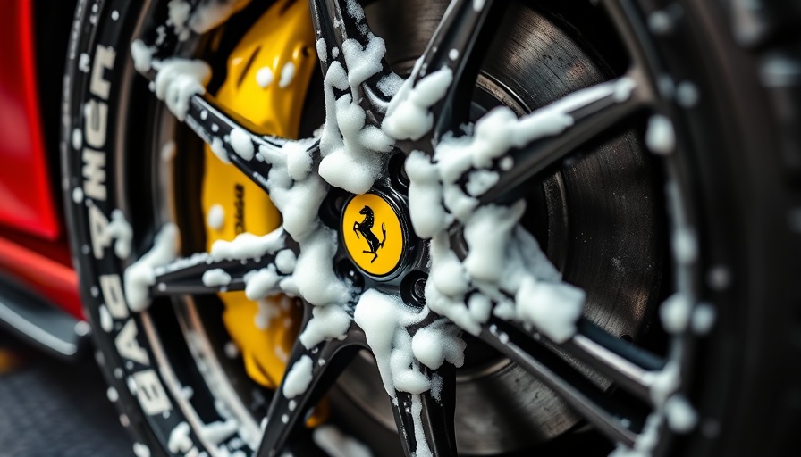 Ferrari 458 Speciale wheel detailing with foamy soap
