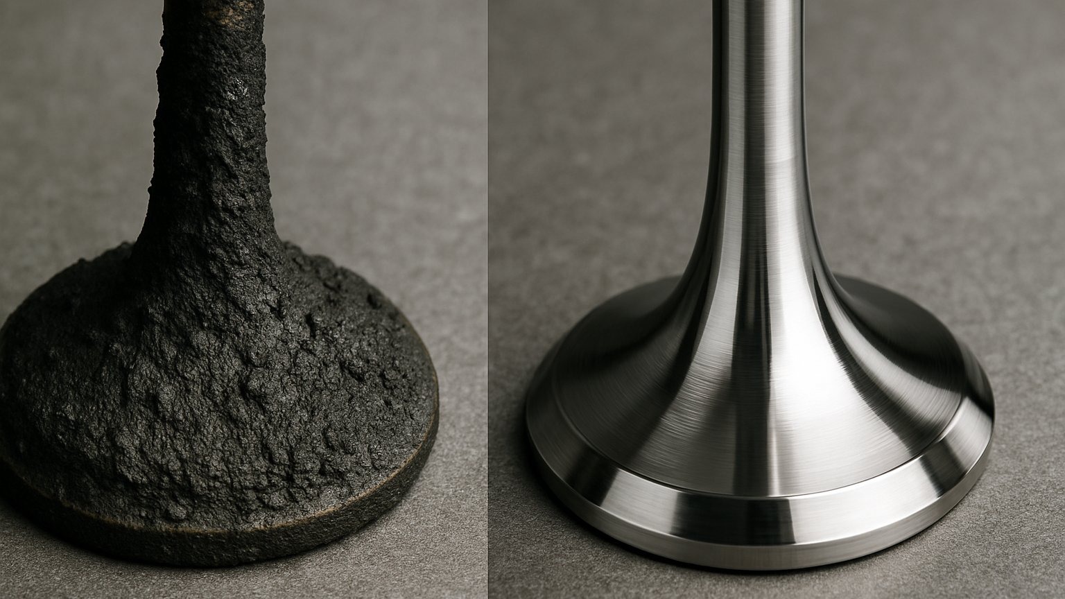 Prevent engine failure with clean engine maintenance, comparison image.
