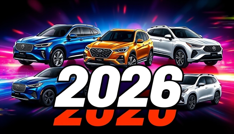 Top luxury SUVs for 2026 displayed with bold titles.