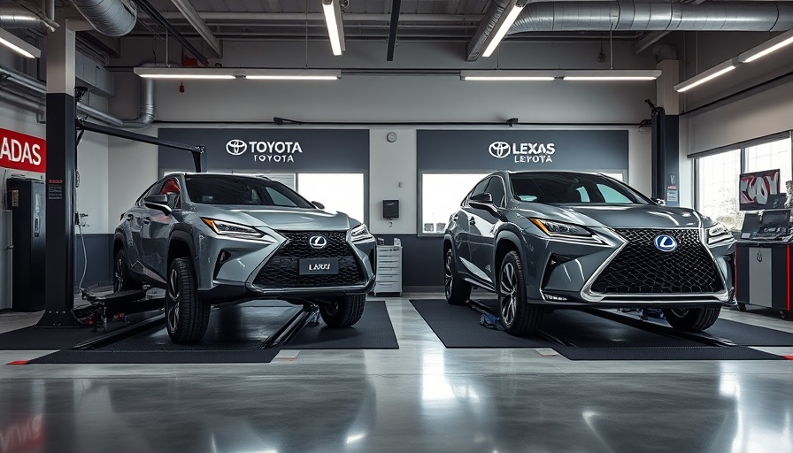 Toyota Lexus Ultimate ADAS System in a modern garage setup.