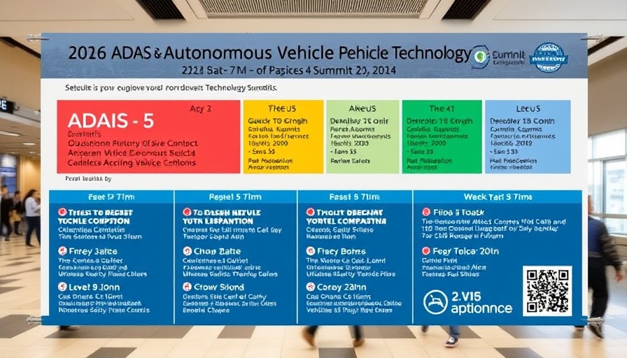 ADAS Calibration conference poster with event schedule and QR codes.