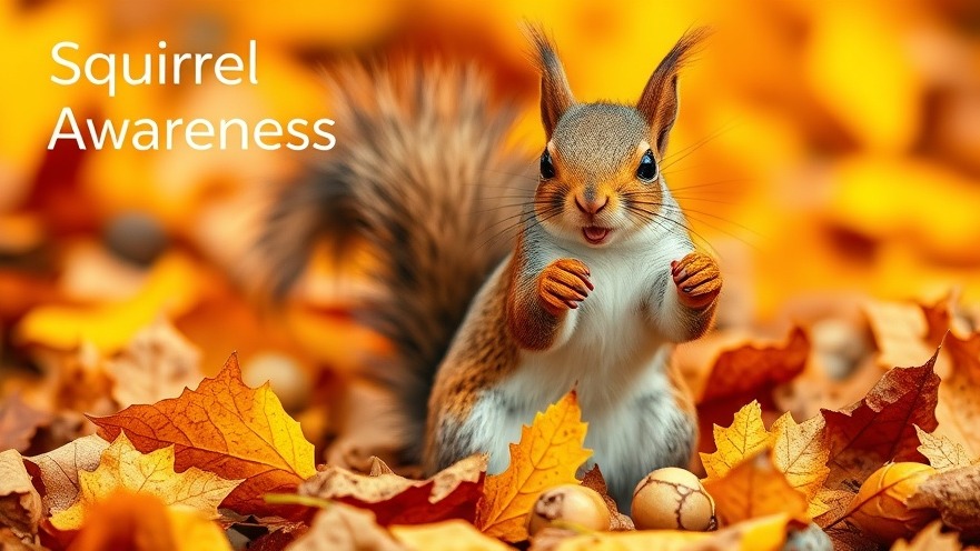 Playful squirrel among autumn leaves, showcasing wildlife conservation for nature lovers.