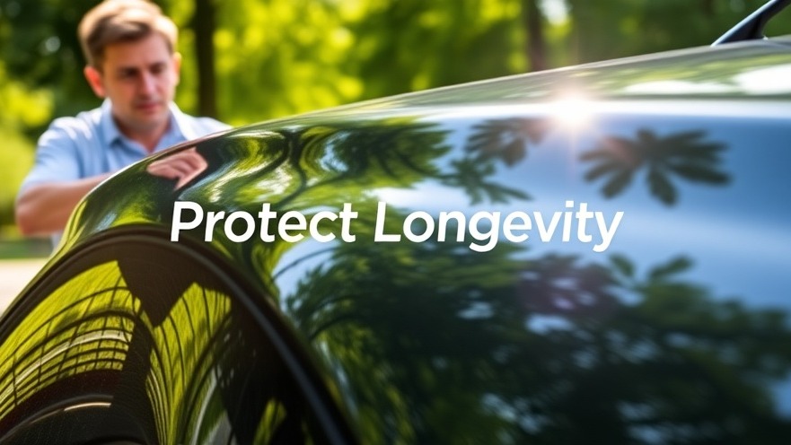 Shiny new car in park; tips for new car maintenance during break-in period.