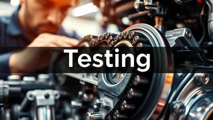 Mechanic testing engine diagnostics during VW timing chain replacement.